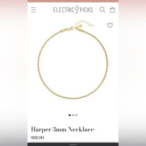 Electric Picks Harper 3mm Necklace